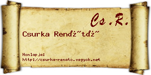Csurka Renátó névjegykártya