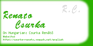 renato csurka business card
