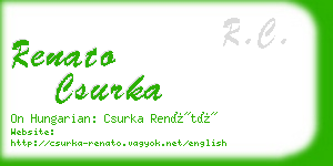 renato csurka business card